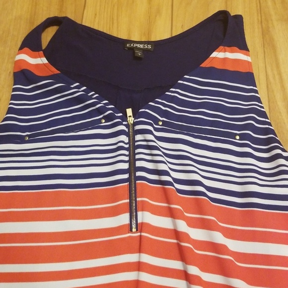 Express red, blue & white blouse - Picture 3 of 3